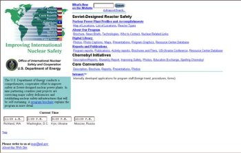 International Nuclear Safety Program web site