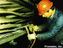 Photo: Worker Applying Fireproofing